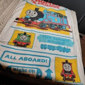 Vtg Thomas The Train Beach Towel 27 X 54 Colorful Nostalgia Kids 2002 Y2K Show